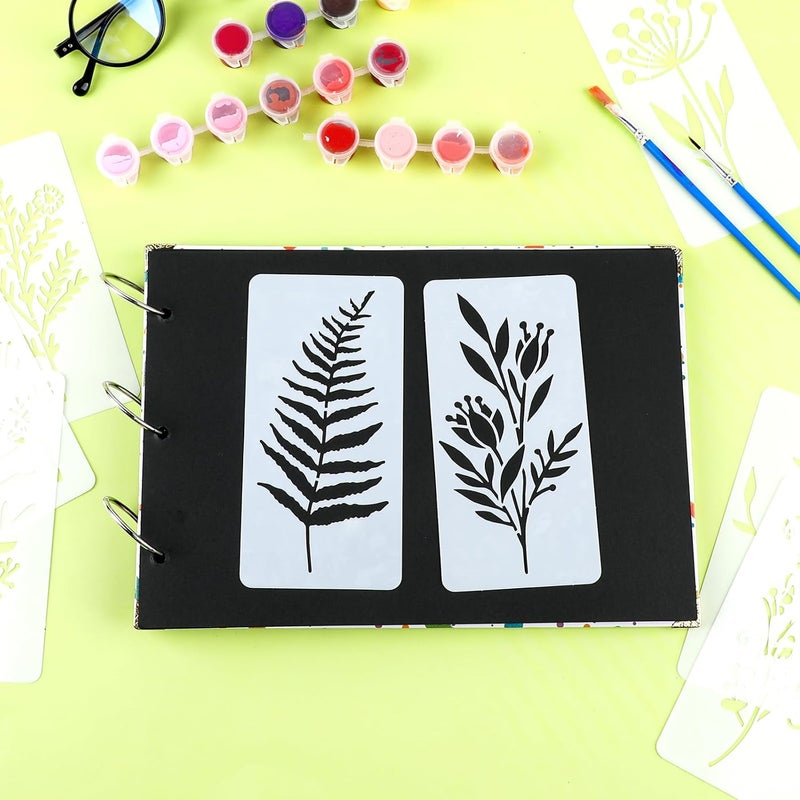 Jeffdad Stencils for Painting on Wood, Reusable Flower Stencils Painting Crafts Templates Drawing Stencil for Painting on Wood, Wall, Furniture(18) - Image 3